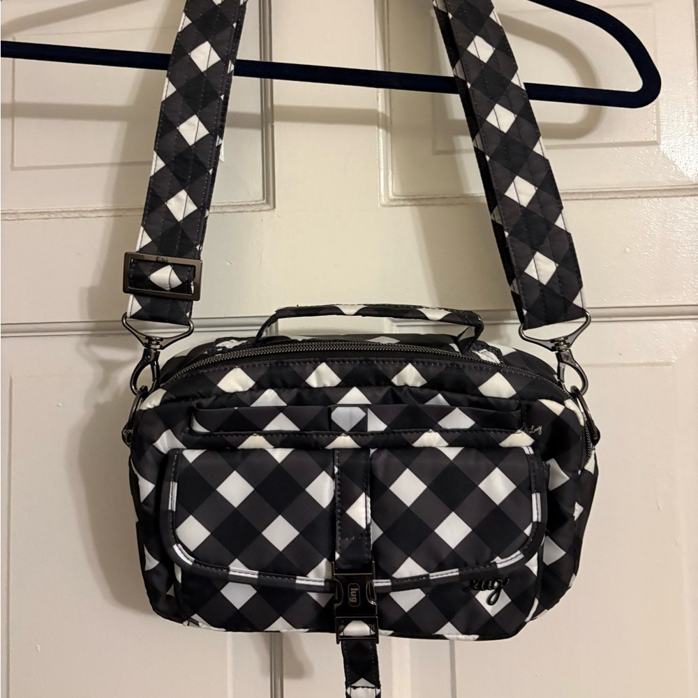 Lug Sidecar crossbody
Gingham Black